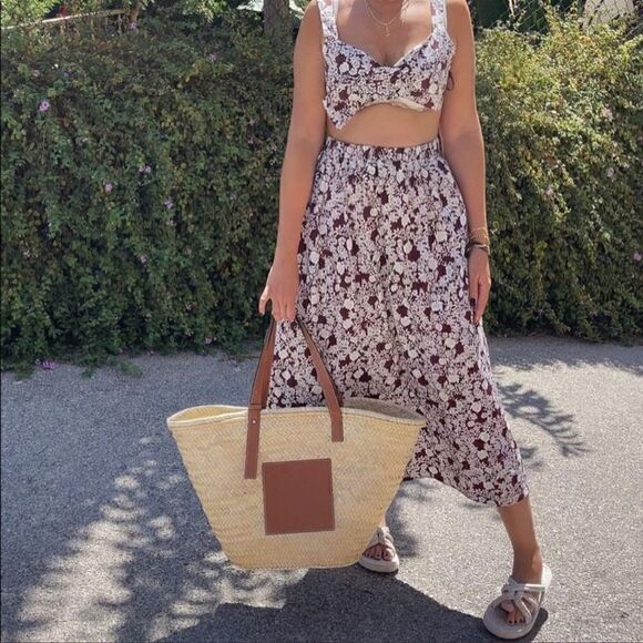 ZARA FLORAL PRINTED MIDI SKIRT - Picture 3 of 7